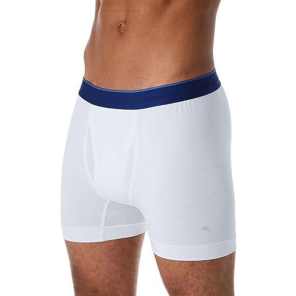 2 Pack Tommy Bahama Mesh Tech Boxer Briefs Underwear $58 Navy Stripes & White - Picture 9 of 16